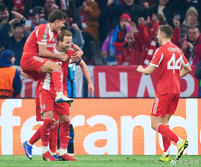 凯恩双响助拜仁双杀亚特兰大晋级欧冠八强