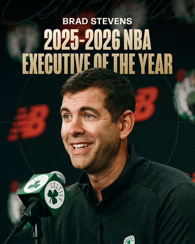 凯尔特人总裁史蒂文斯两度获NBA年度最佳高管称